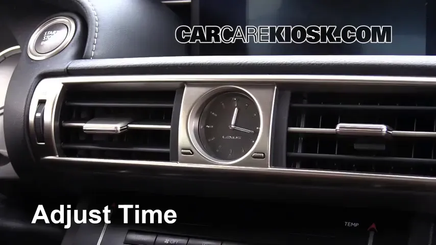 2014 Lexus IS250 2.5L V6 Reloj Fijar hora de reloj